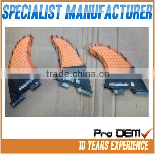 Customized logo carbon honeycomb surfboard fins/pro comp surfboard fins
