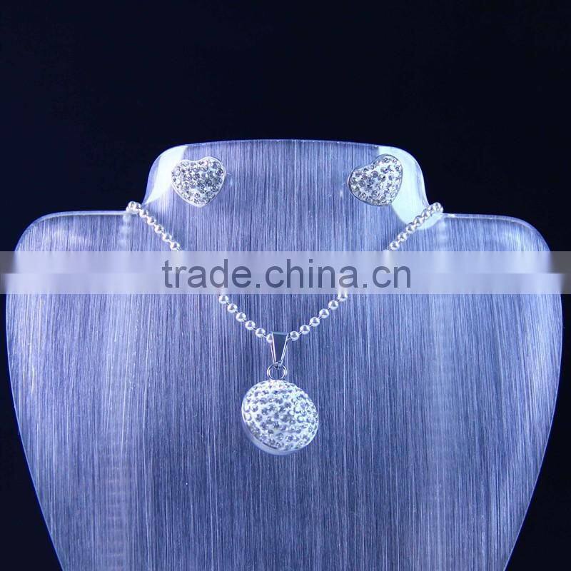 crystal beads jewelry sets lady