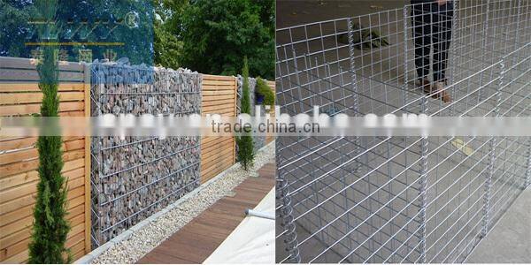 1mX1mX0.5m Galfan galvanized Zn gabion stone cage welded flexible Zoo gabion basket