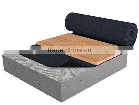 Recycled rubber acoustic underlay