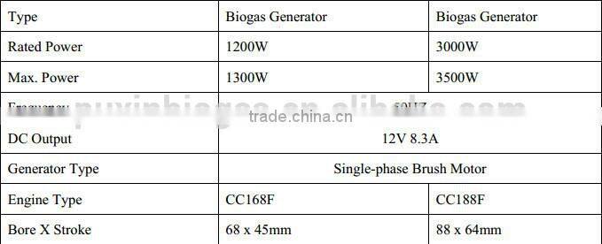 Hot sale small biogas electric generator