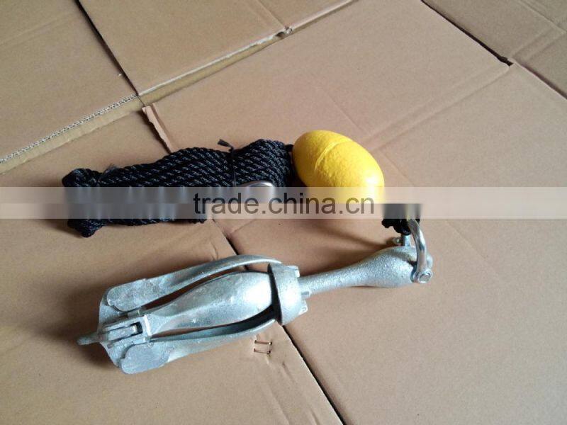 Made in China four claw galvanized folding anchors for kayak