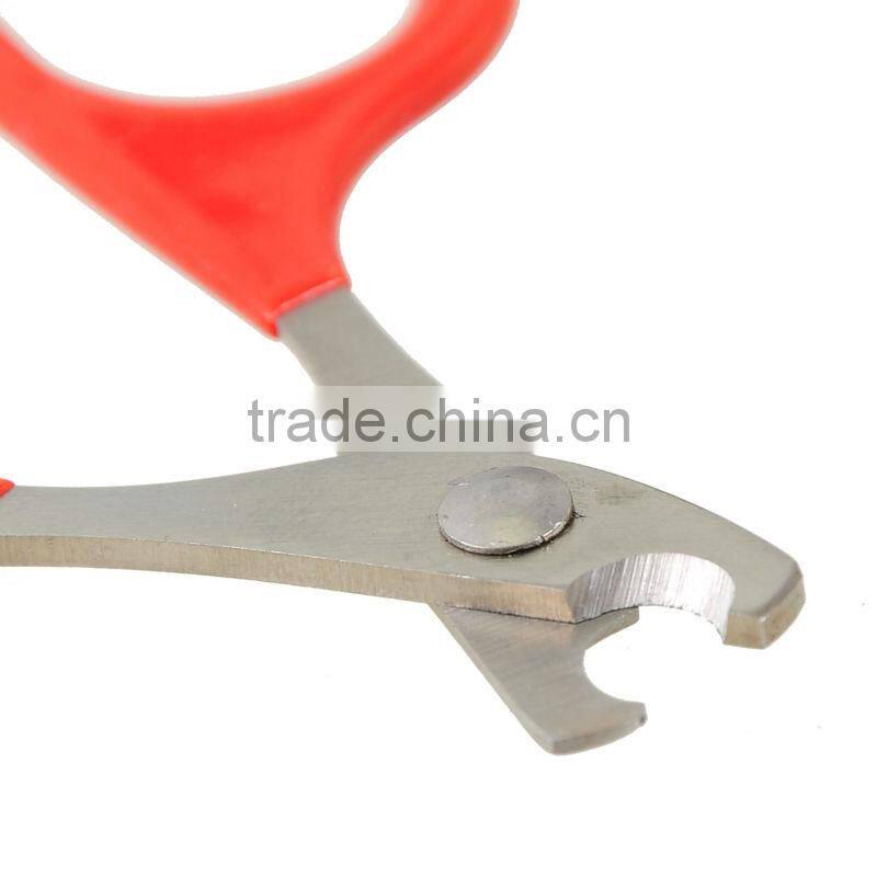 Dog Puppy Stainless Steel Nail Cutters Clippers Scissors Easy Soft Grip Hot Red