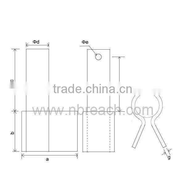 Truck Gate Hinge Internal Weld-on Gate Lugs