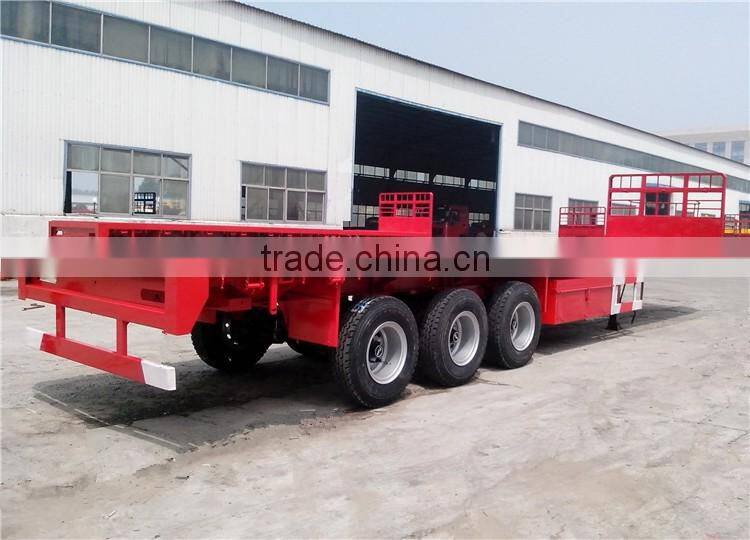tri-axle low skeleton semi trailer , container chassis trailer