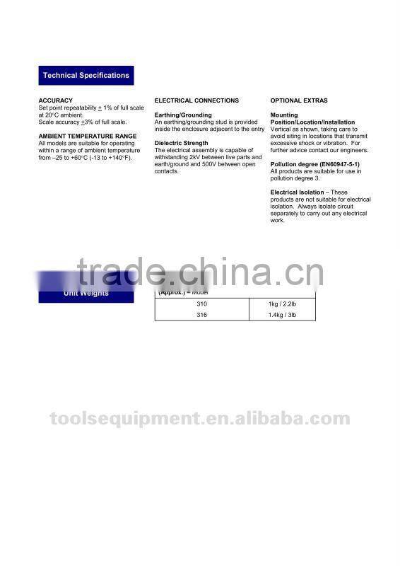Pressure switch Delta-control 310 series