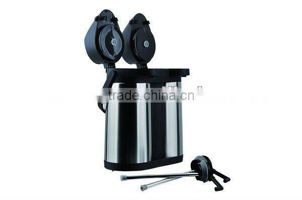 stainless steel twins lever air pump pot