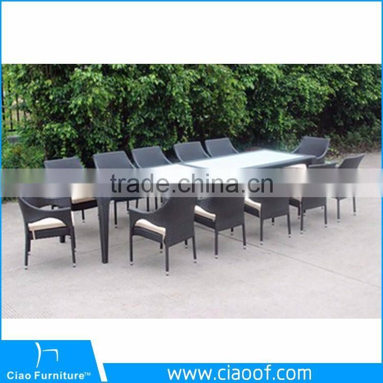 Garden Furniture 12 Seaters Rattan Table And Chairs Set