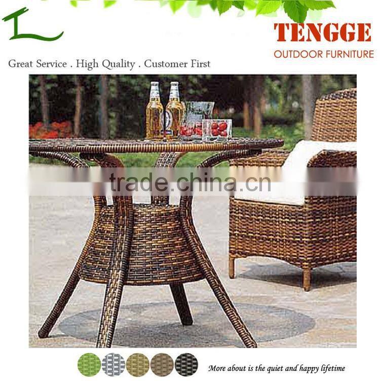 YH-5030 Under sunshine brown mix rattan armchair with side table