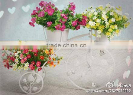 Flower decorative metal wrought iron bicycle plant stand