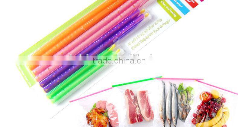 plastic bag seal clip 8pcs set/seal rod/sealing rod/seal stick 8pcs set/sealing stick/seal rod/air lock sealing clip/lock rod