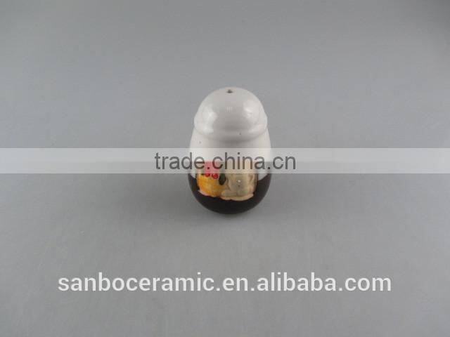 Cheap Wholesale Ceramic Salt and Pepper Shaker wedding favors with plastic lid