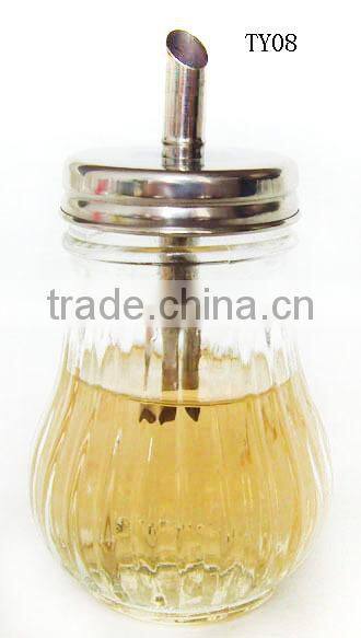 mini wholesale cheap clear glass oil bottle with metal lid