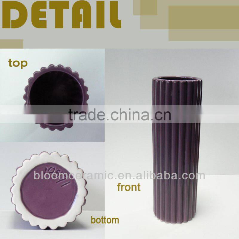 Ceramic cylinder vases