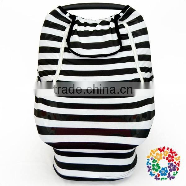 stretchy baby car seat cover black white stripe baby car seat cover with window