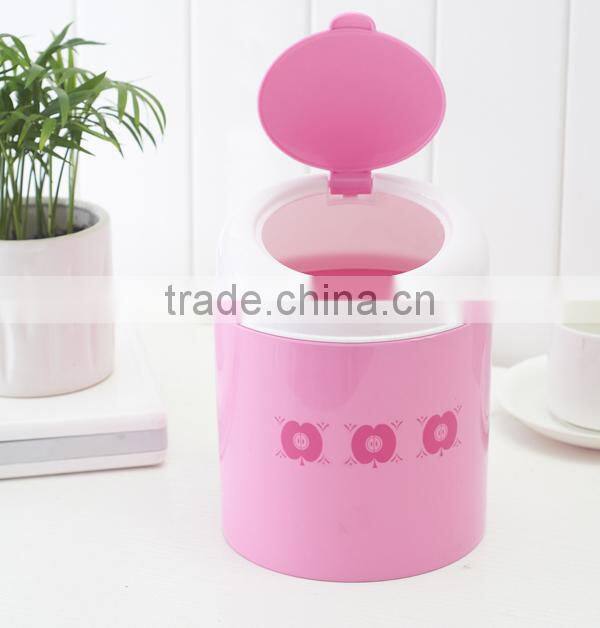 Little plastic dumpster with lid round 205