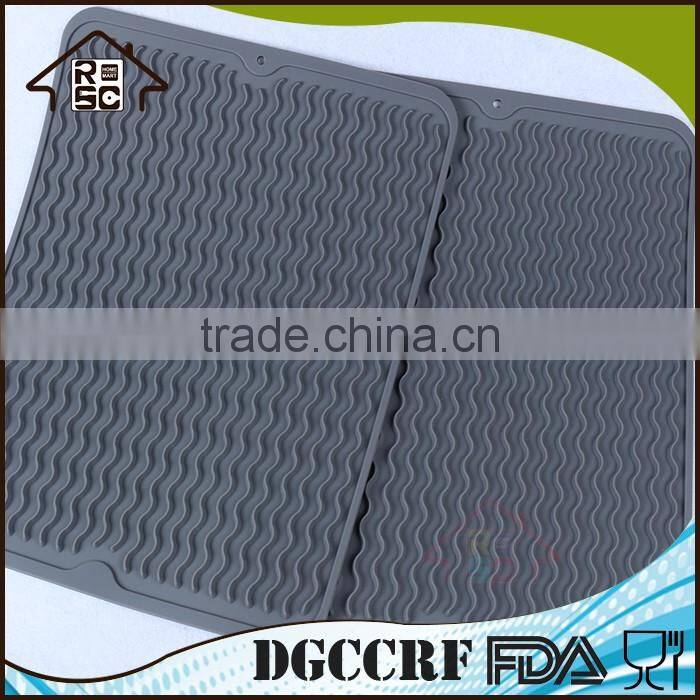 NBRSC Silicone Dishes Drying Mat Draining Mat for Kitchen Counter Dish Dryer Mat For Dish Drying