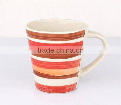 2015 new design stripe design mug stripe coffee mug