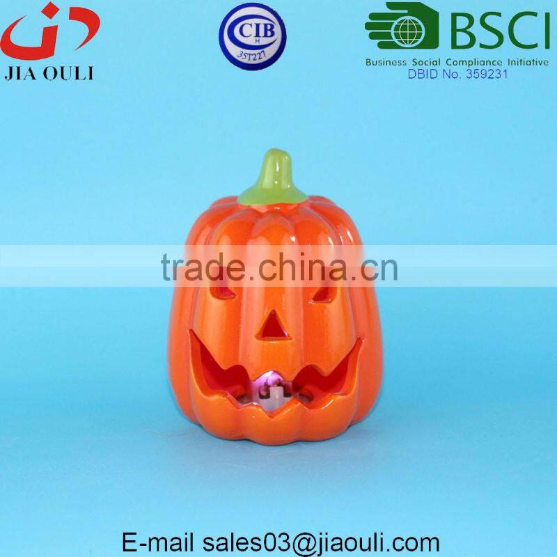 Halloween decorations pumpkin shape handmade felt bag