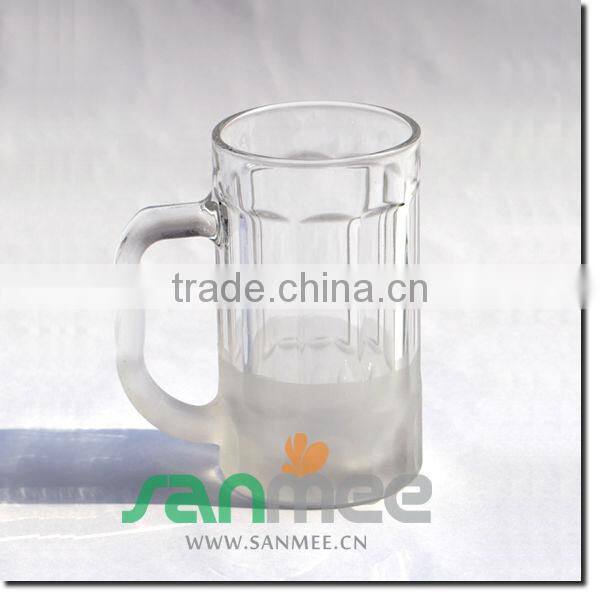 Quality Straight Bottom Frosted Glass Beer Mugs