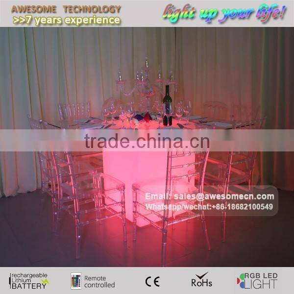 folding led wedding table with lasering pattern