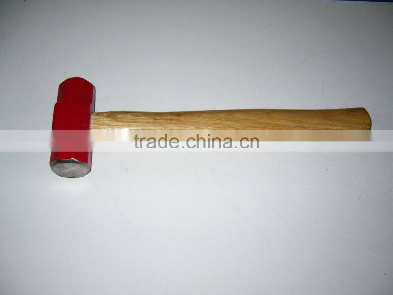 Red painted sledge hammer with tpr handle