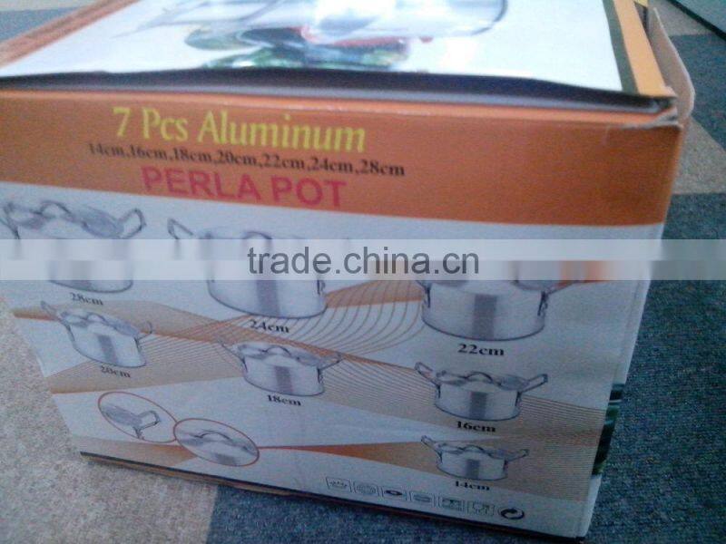 Hot sale cookware set satin aluminum pot