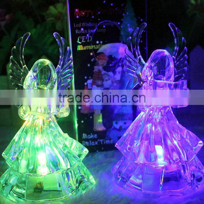 Colorful Acrylic Crystal Angel Nightlight, HOT 098, LED christmas decorative lights