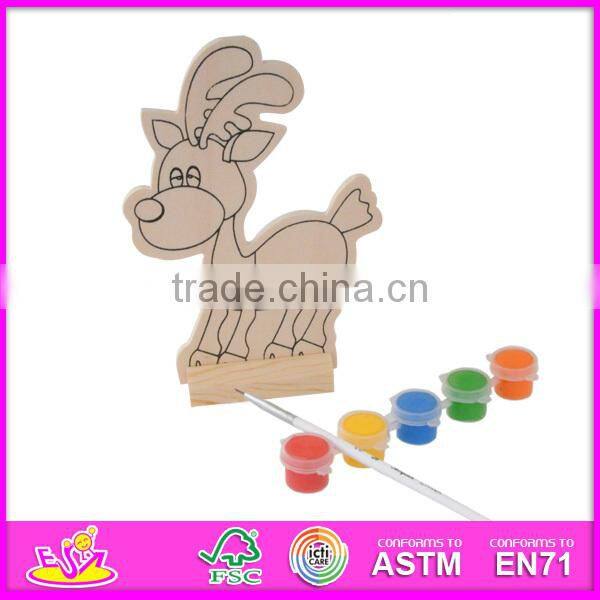 2015 Interesting wood paint toy kids toy,DIY wooden toy paint toy for children,Educational toy wooden paint for baby W03A054-x