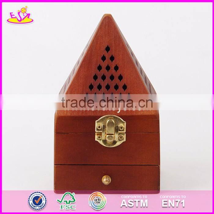 2017 New design flat roof wooden incense burner for sale W02A259