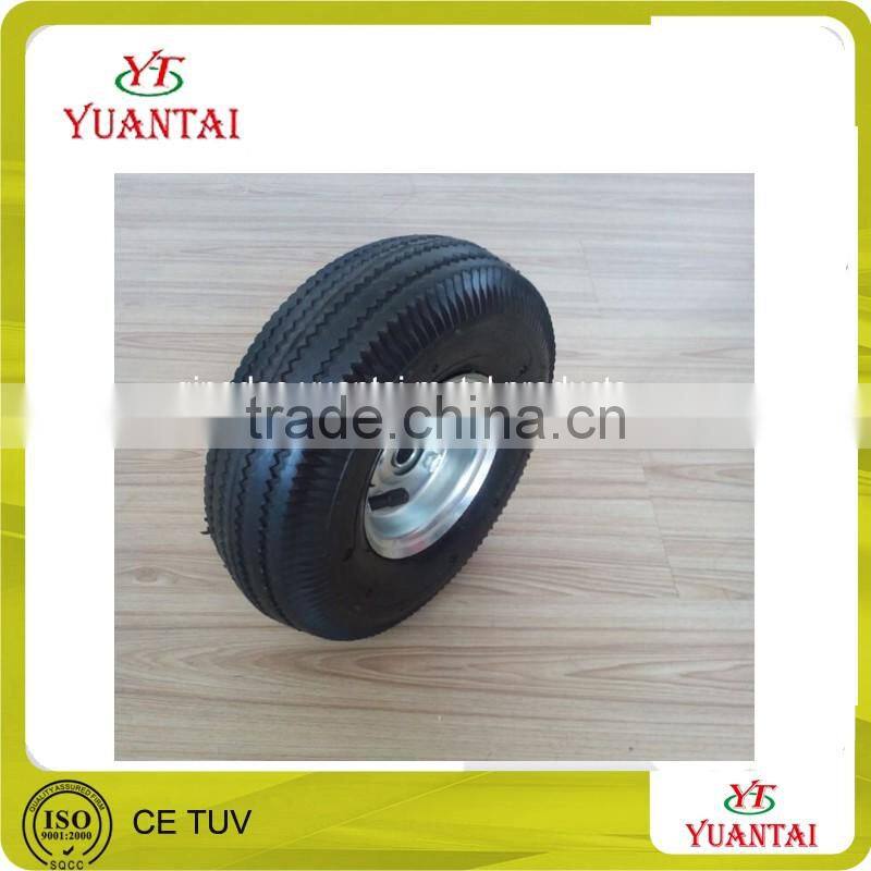 wheel barrow, garden tool cart, beach cart use air wheel cart wheel PU foam flat free pneumatic solid rubber caster wheel