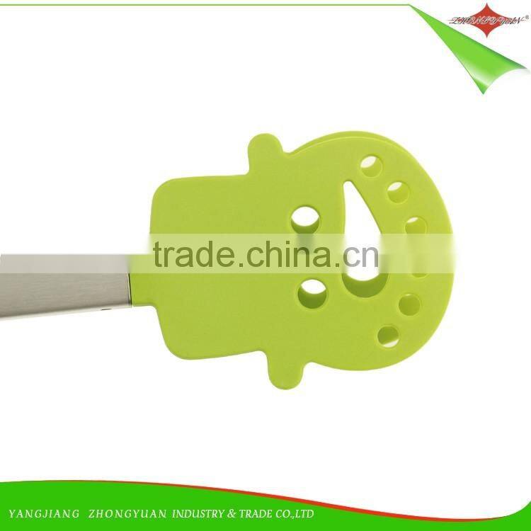 ZY-H3014 New Fashion Eco-Friendly Food tongs for children Green 12"utensil tongs