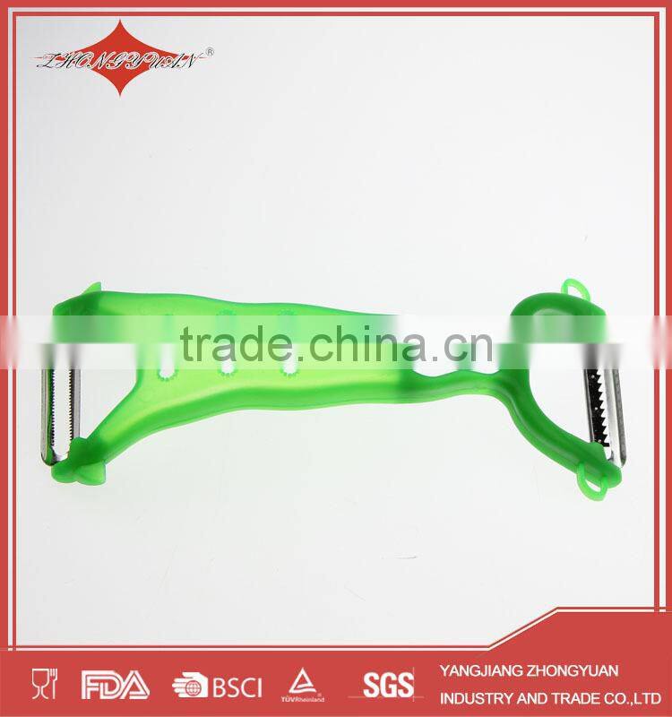 Mutil-functional stainless steel peeler with full hand pp handle