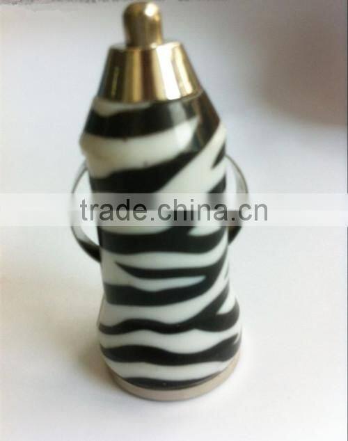 Leopard Print USB Car Charger for iPhone and Samsung