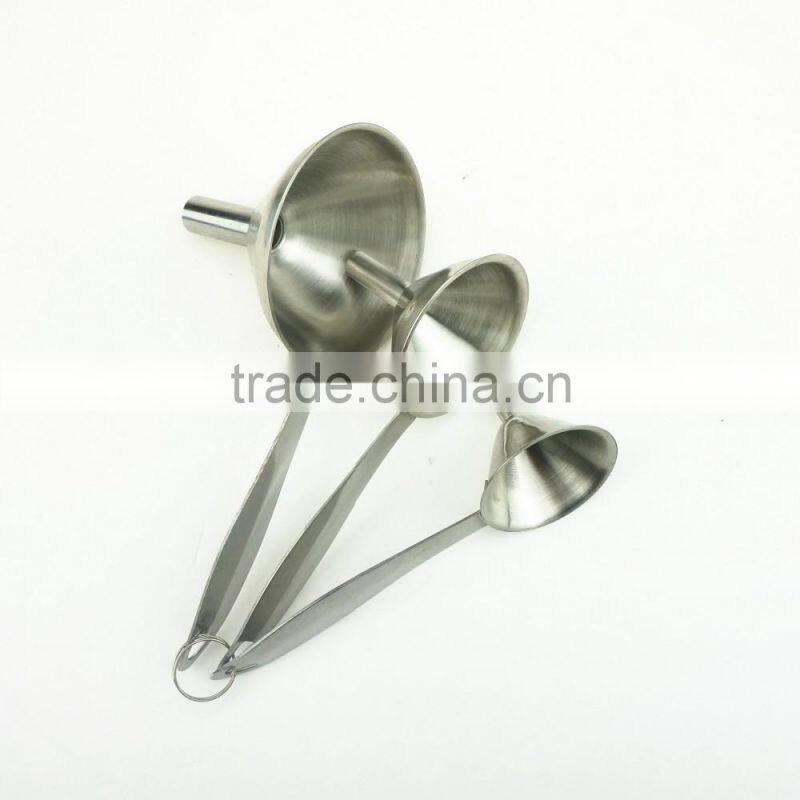 42134 3PCS Latest popular high quality small stainless steel funnel