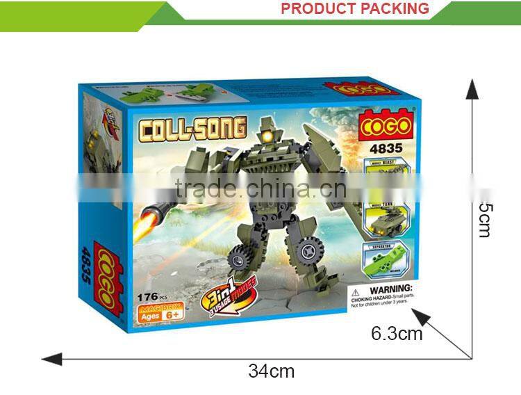3 in 1 Wholesale Child toys robot outdoor building blocks