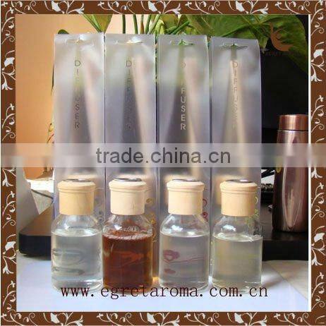 2015 natural home air freshener round shape glass reed diffuser bottle aroma reed