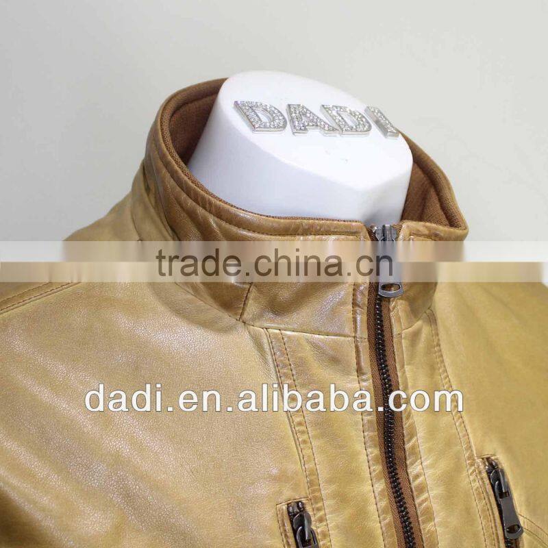 Cheap Motorcycle Man PU Leather Jacket