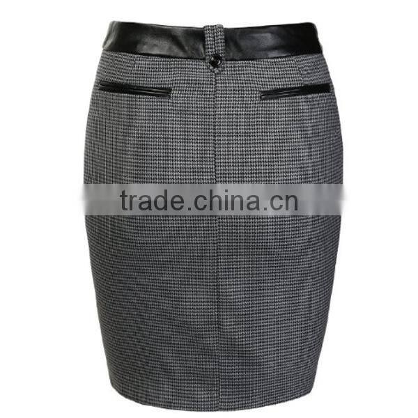 2015 ladies' ladie's fashion elegent high quality garment factory ladies skirt models