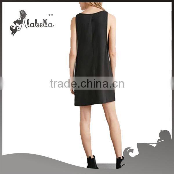 Mini dress with drop armhole size zipper for fitness wear
