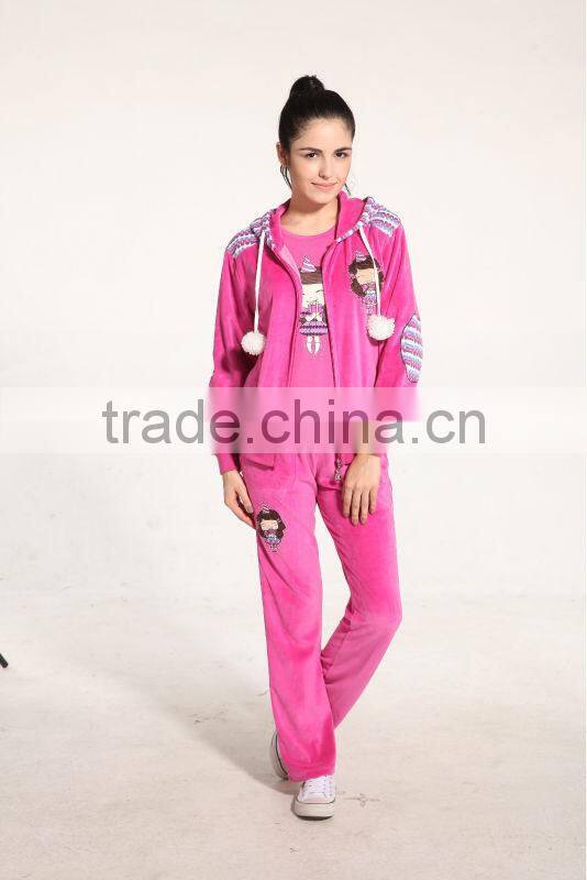 2016 hot high quality fashion cheap velour tracksuits wholesale