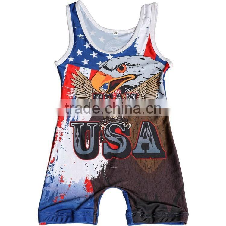 kid's Wrestling Singlet Youth Custom uniform with free design service