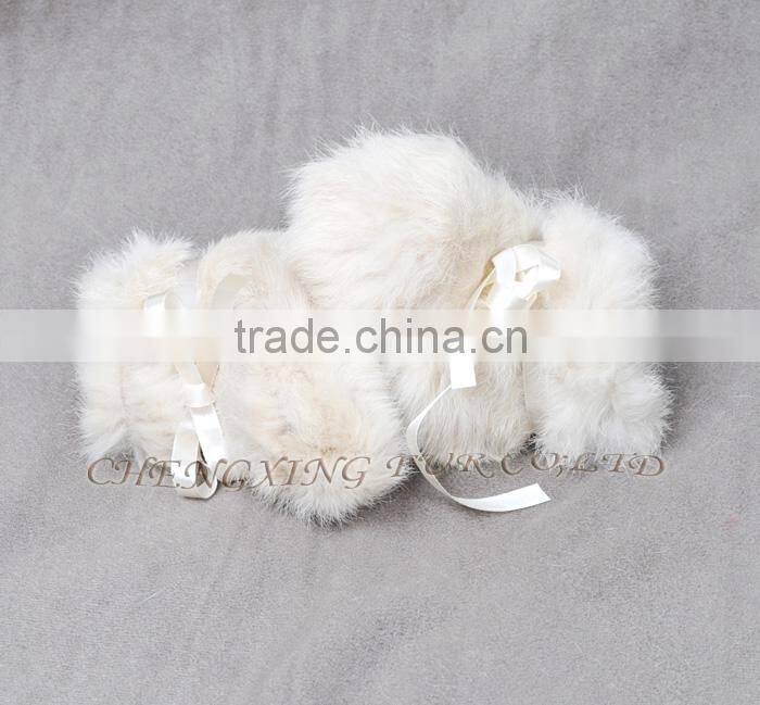 CX-SHOES-07D Rabbit Fur Soft Winter Warm Baby Shoes