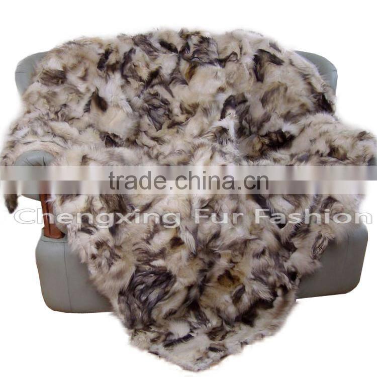CX-D-48 Wholesale Custom Real Fox Fur Area Carpet Rug