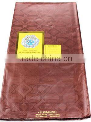 Damask, Guinea Brocade,guinea brocade fabric lady dress BZ0010 coffee color Bazin
