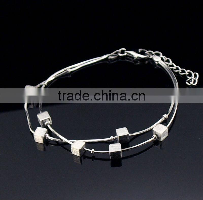 rhodium plated silver bracelets