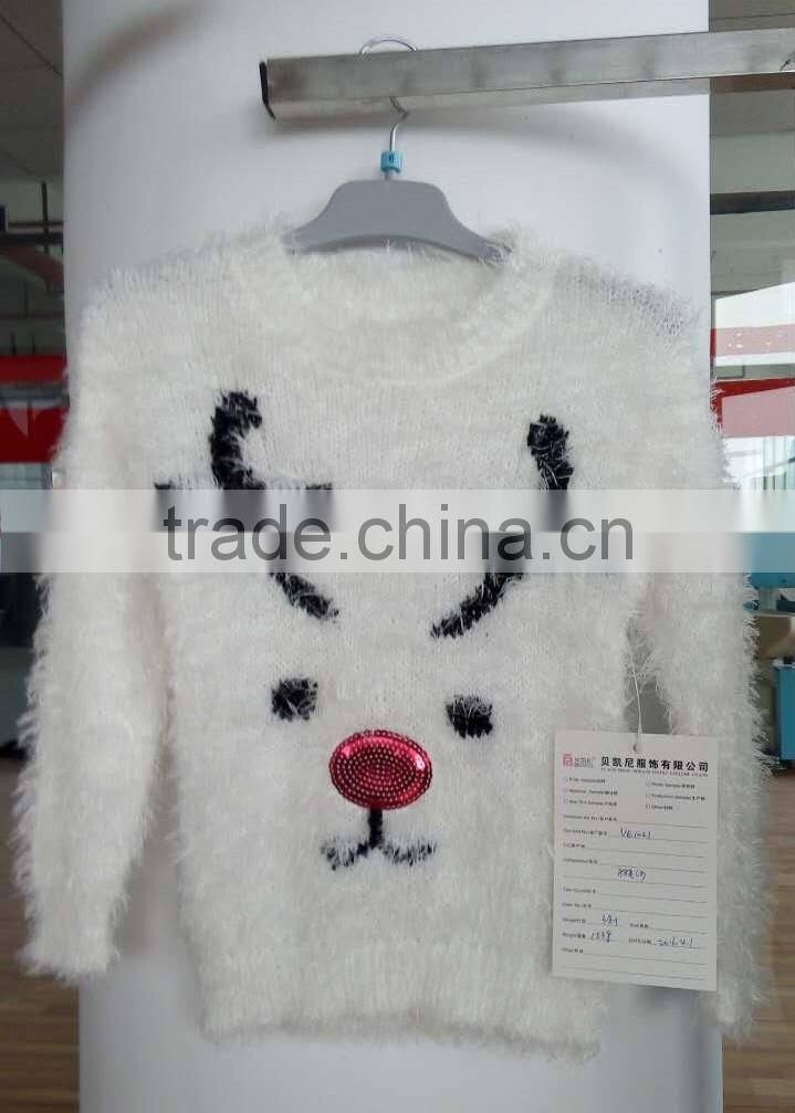 BKN1049 2017 winter kids christmas sweater knit for children