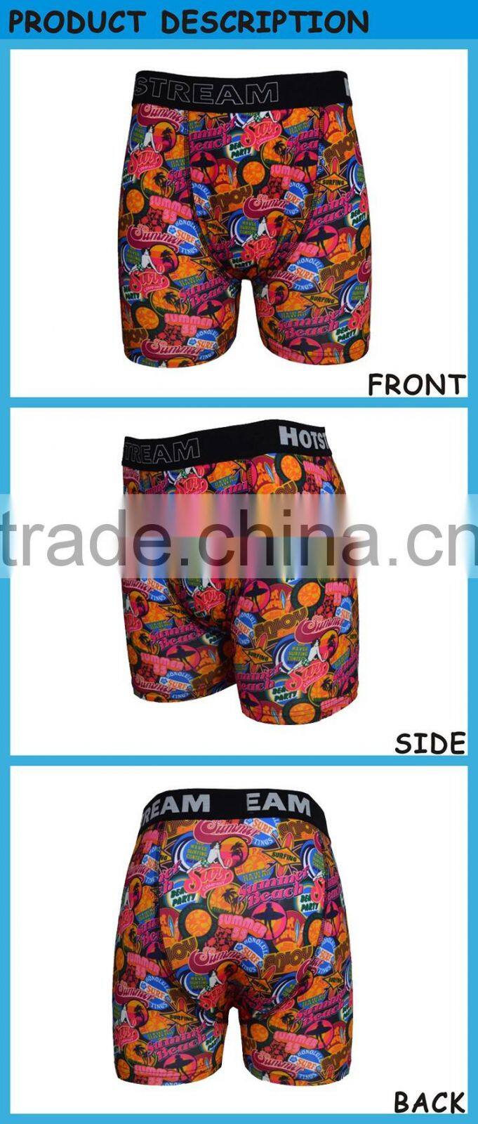 Sublimation Printed Fabric Underwear For Man Custom Brand