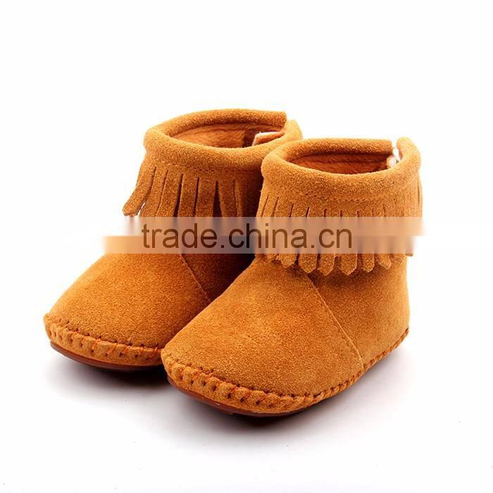 Wholesale moccasins shoes rubber sole baby boots