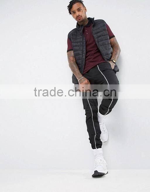 Mens cotton spandex Pique Skinny Fit Polo Shirt With Contrast Rib